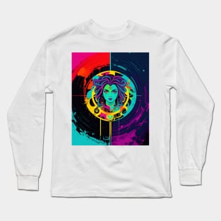 Medusa Graffiti Neon Glow Long Sleeve T-Shirt